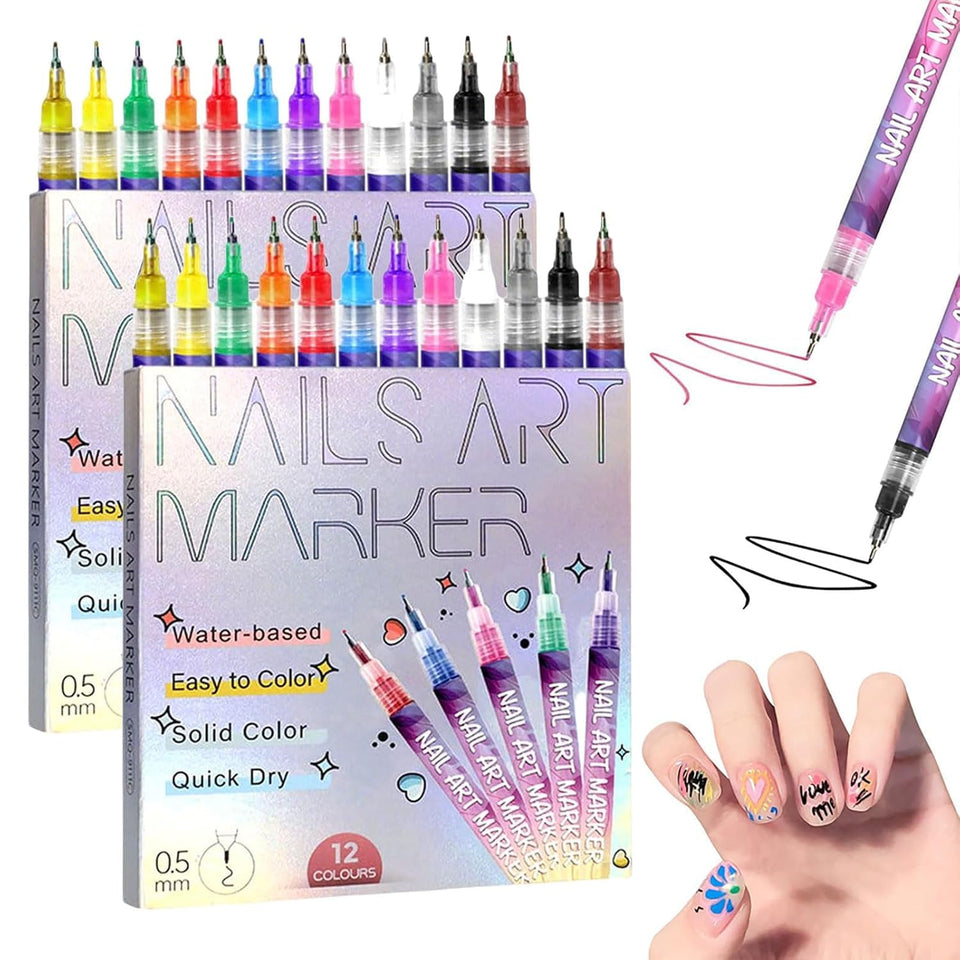 NOGCAW front packaging showing all 12 color pens and kit benefits