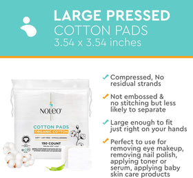 NOLEO pad used on baby’s skin for gentle nappy-area cleaning
