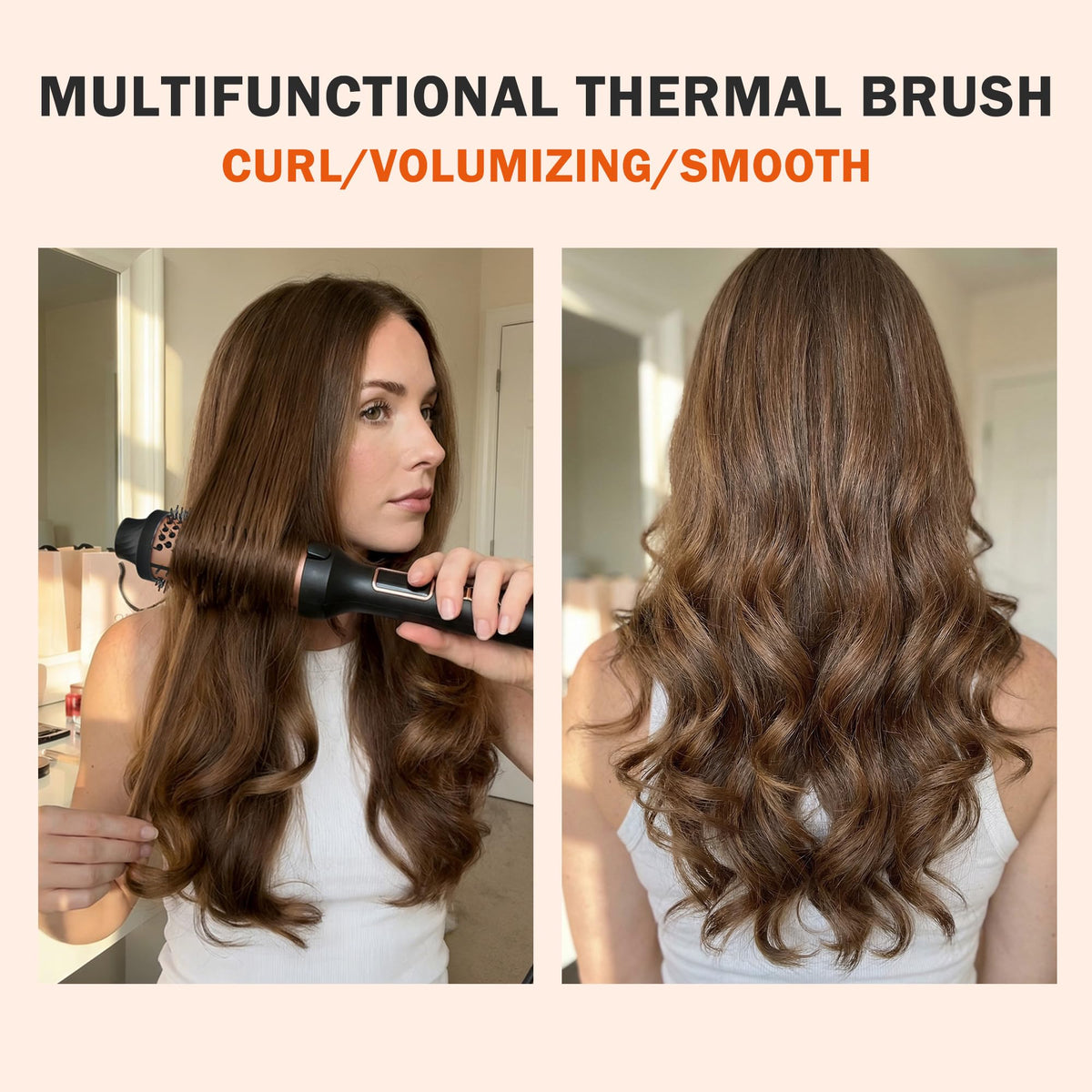 NONK rose gold brush in a vanity scene conveying salon-quality finish and style
