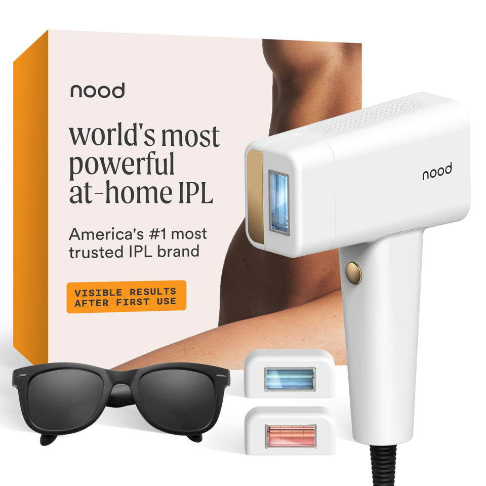 Nood Flasher Pro front view showing sleek gloss white body and controls, ease of use