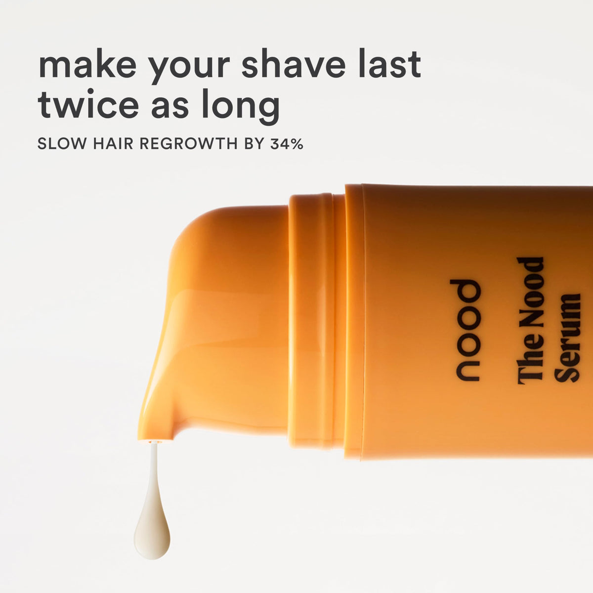 Nood used on bikini line demonstrating safe gentle care benefit