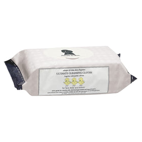 Noodle & Boo front packaging showing 72-count Crème Douce wipes, clear labeling benefit