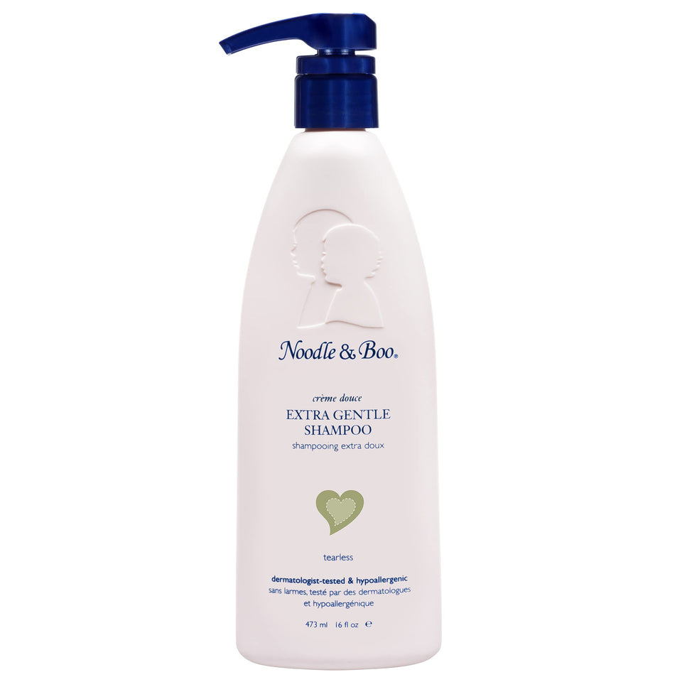 Noodle & Boo front packaging showing gentle baby shampoo benefits