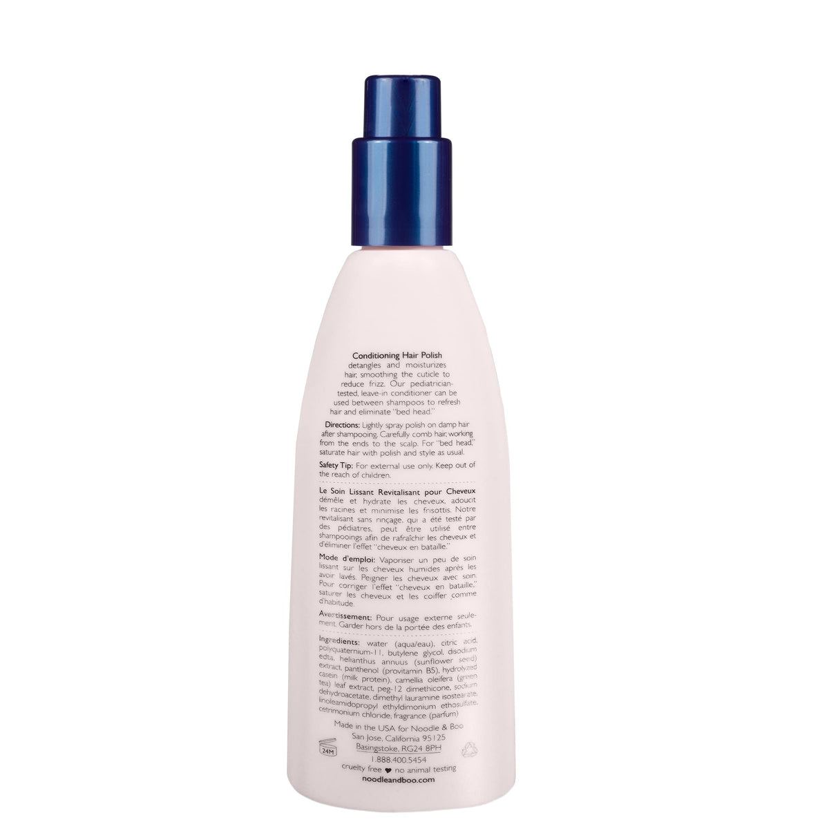 Noodle & Boo fine mist close-up showing lightweight texture for easy detangling