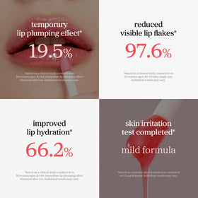 NOONI Appleberry lip swatch showing tint and natural plumping effect