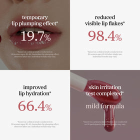 NOONI lip swatch on skin showing Applecranberry tint and natural-looking color boost