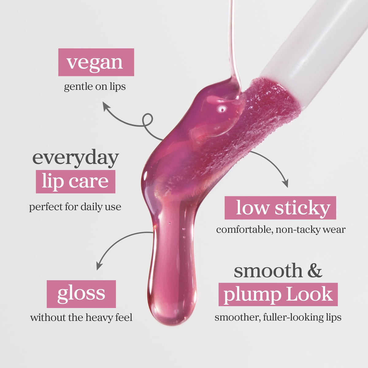 NOONI Applefig open tube detail showing crystal-clear formula and easy application
