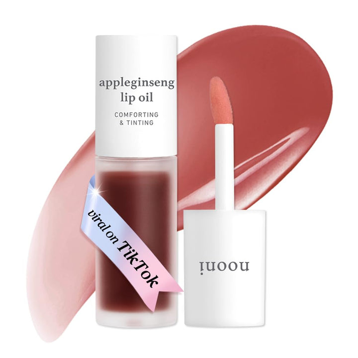 NOONI front packaging showing compact lip oil, easy travel use