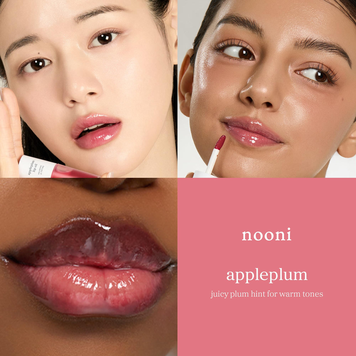 NOONI Appleplum texture swirl highlighting glossy, nonsticky finish
