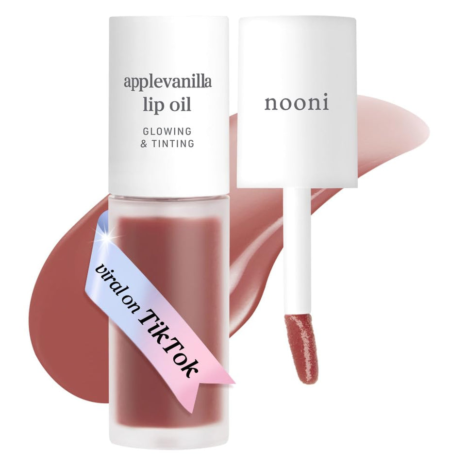 NOONI front packaging showing compact lip oil and benefits