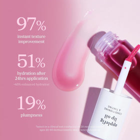 NOONI application of Applefig on lips showing natural tint and smoothing benefit