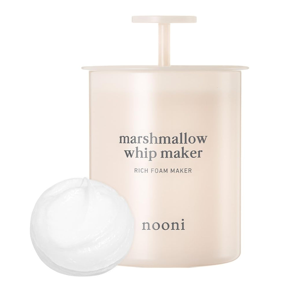 NOONI front view of marshmallow whip maker showing compact design and easy grip benefit
