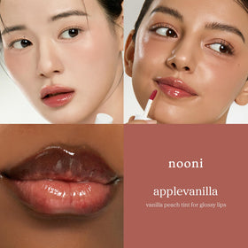 NOONI texture swatch showing glossy cushion and hydrating finish
