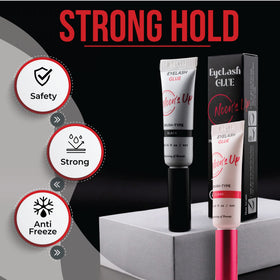NOON'S UP black adhesive line on strip lash illustrating seamless blending