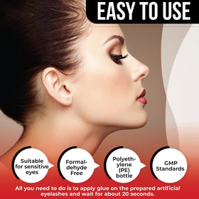 NOON'S UP lashes in use on eye demonstrating natural look and comfort