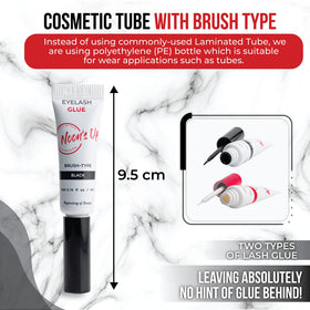 NOON'S UP size comparison next to lipstick showing travel-friendly compactness