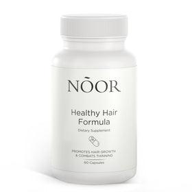 NOOR HAIR front packaging showing bottle and label for visible growth support