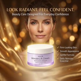 Noor Wonderlift absorbed into skin close-up showing non-greasy finish