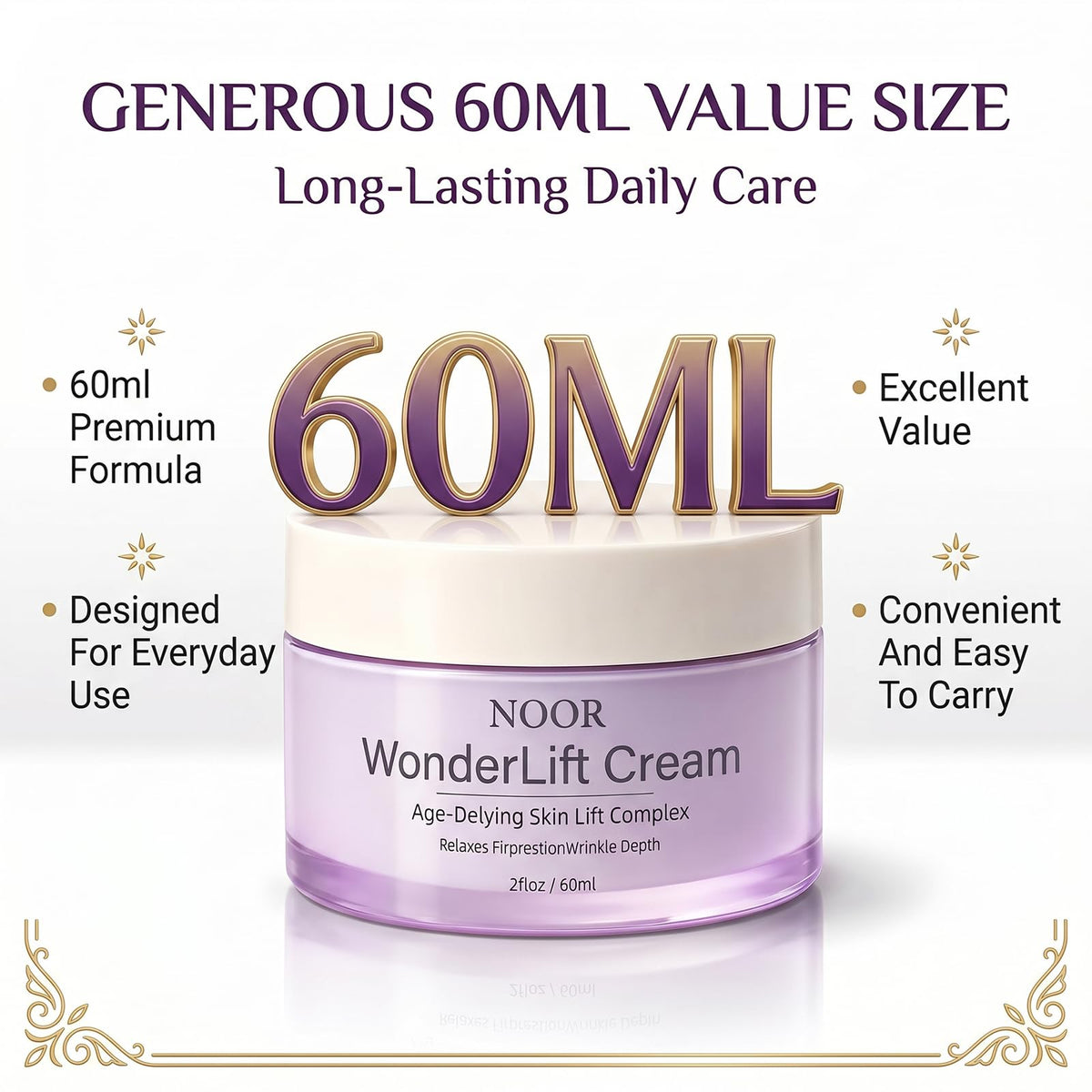 Noor Wonderlift on bedside table in lifestyle scene for daily routine appeal