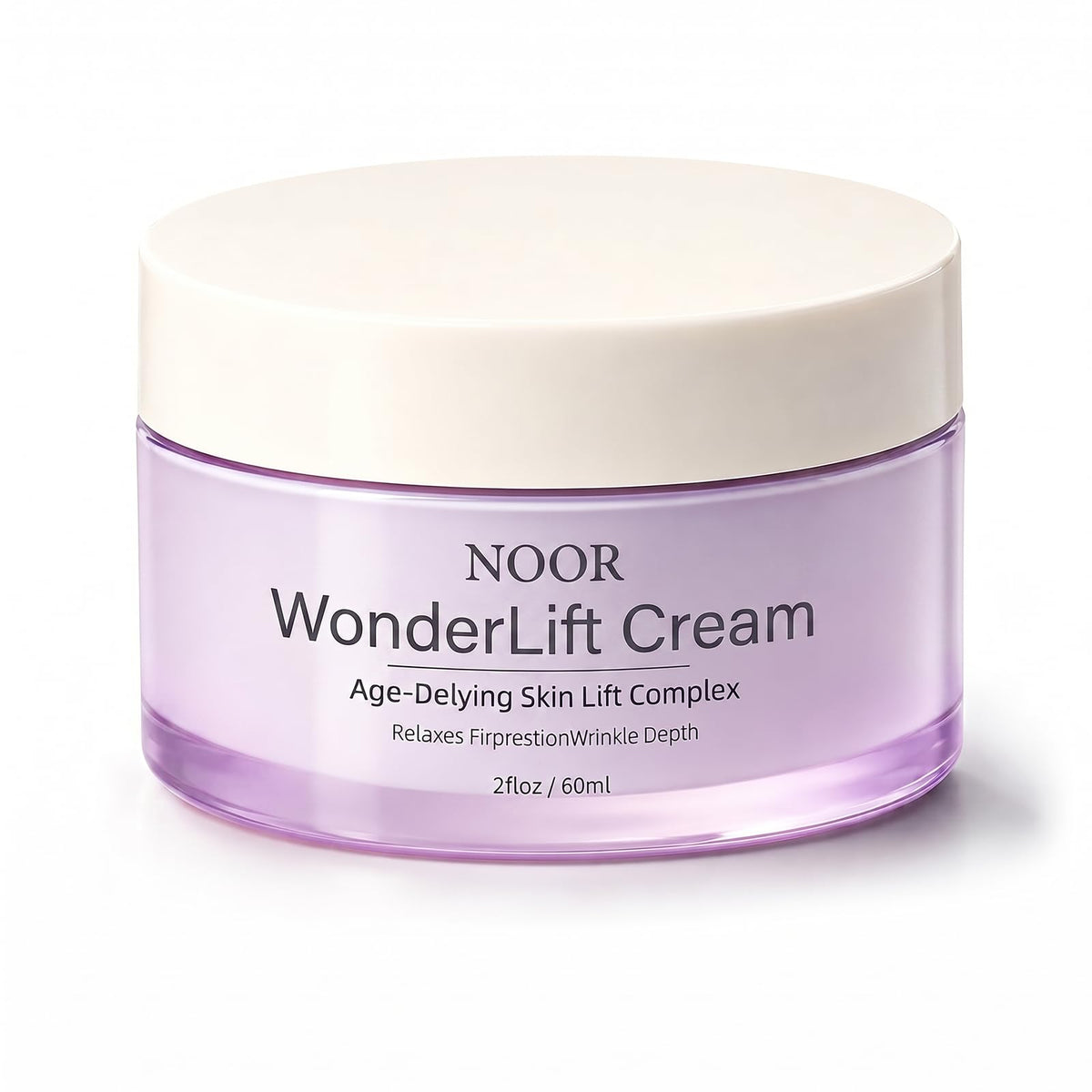 Noor Wonderlift front jar showing sleek packaging and visible lifting promise