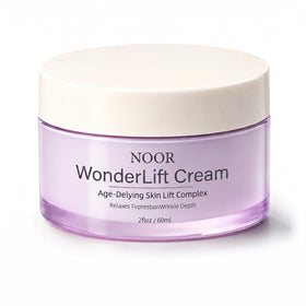 Noor Wonderlift front jar showing sleek packaging and visible lifting promise
