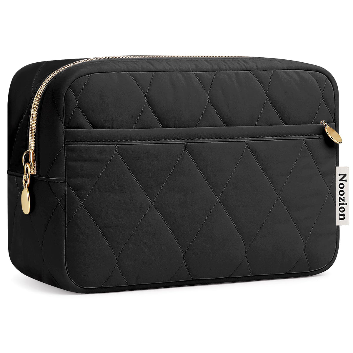 Noozion front view of the cosmetic bag showing compact organized silhouette and style
