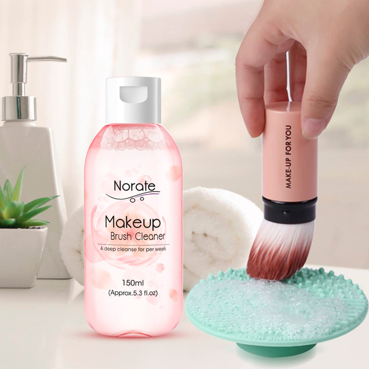 Norate mat texture detail highlighting varied zones for all brush sizes