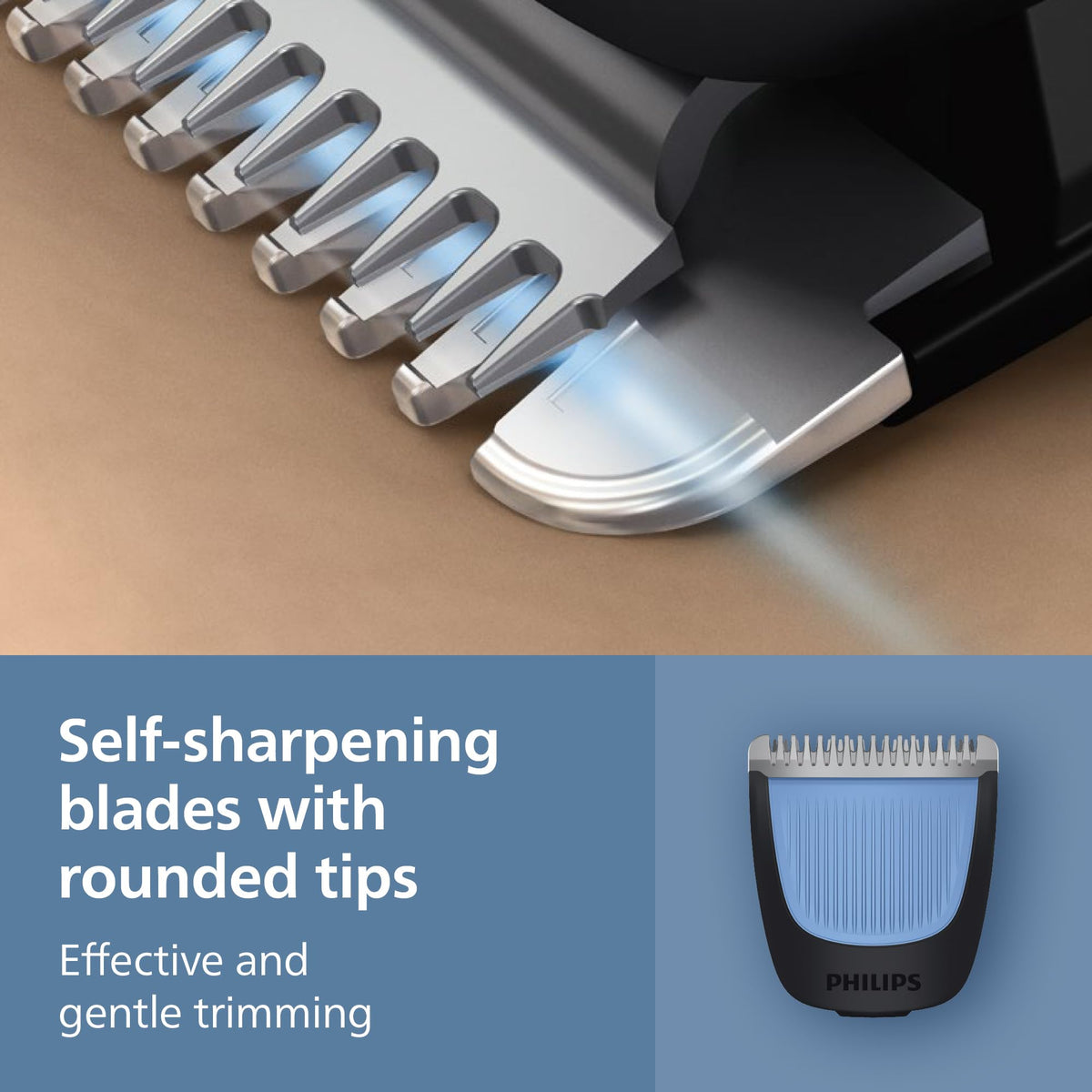 Norelco Philips precision dial detail demonstrating 40 settings for exact beard length control
