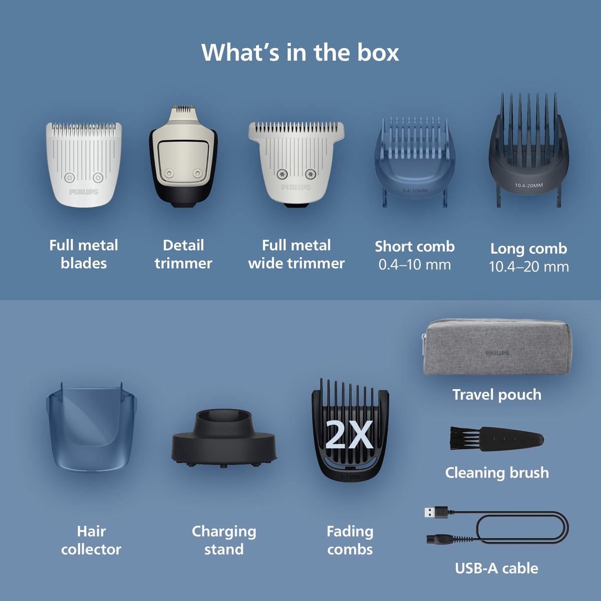 Norelco Lift&amp;Trim comb lifting hairs for efficient capture and even trimming