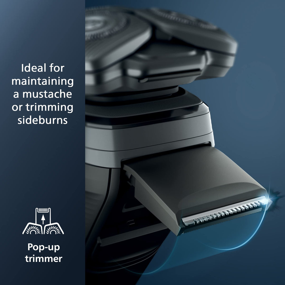 Norelco 7200 being used in shower showing wet shave flexibility and comfort