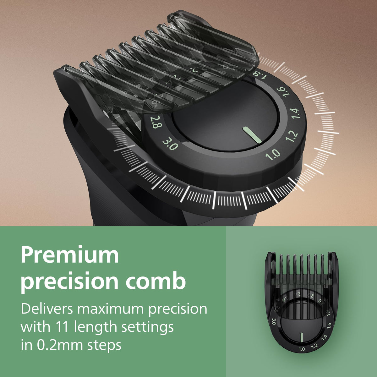 Norelco 9000 nose trimmer in use removing unwanted hair safely and without nicks
