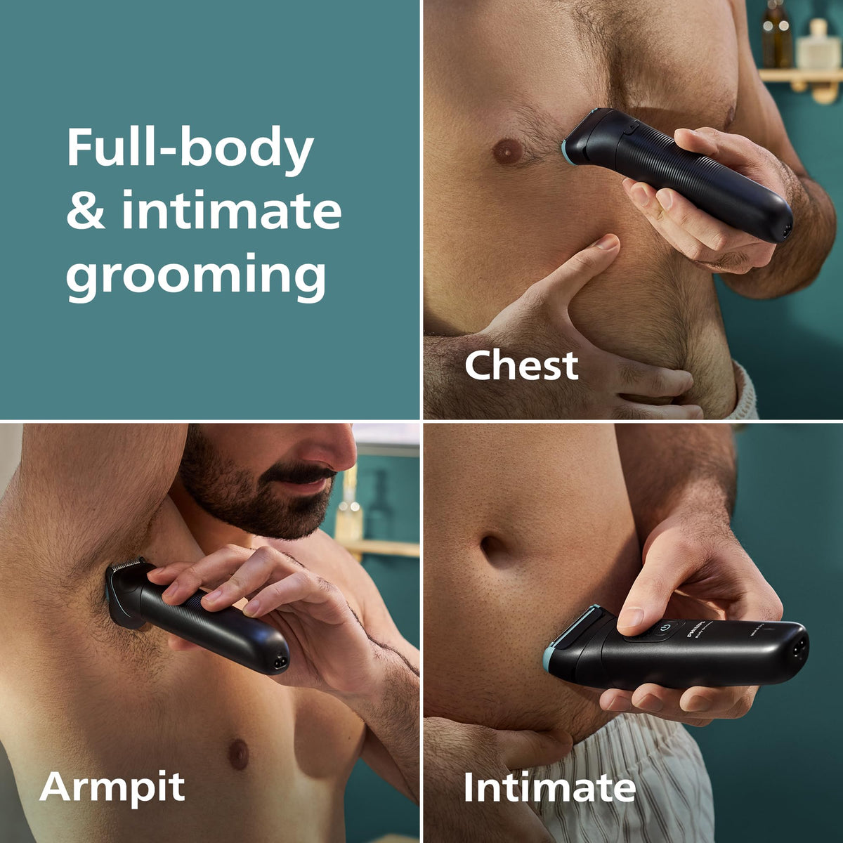 Norelco groomer 5000 close-up of hypoallergenic foil for gentle close shaves