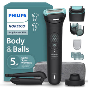Norelco front view showing ergonomic grip and controls, enabling precise handling