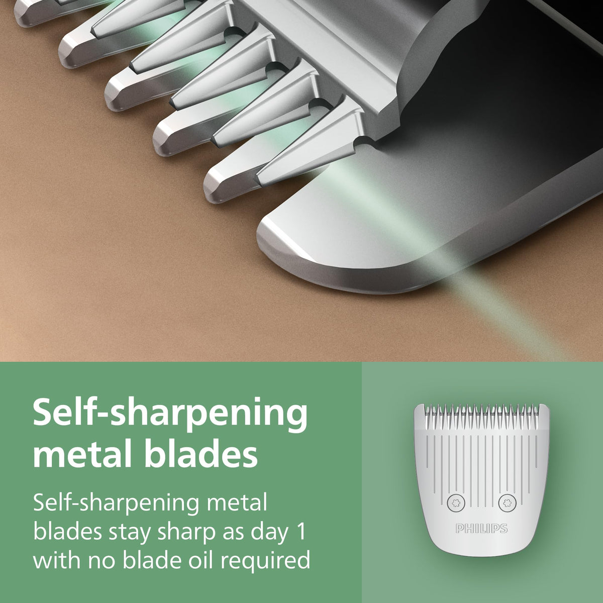 Norelco detail trimmer shaping a beard edge for precise definition