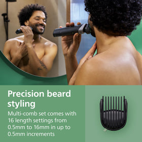 Norelco detail trimmer shaping beard lines for accurate definition