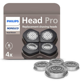 Norelco front packaging showing genuine HS740/40 heads and benefits