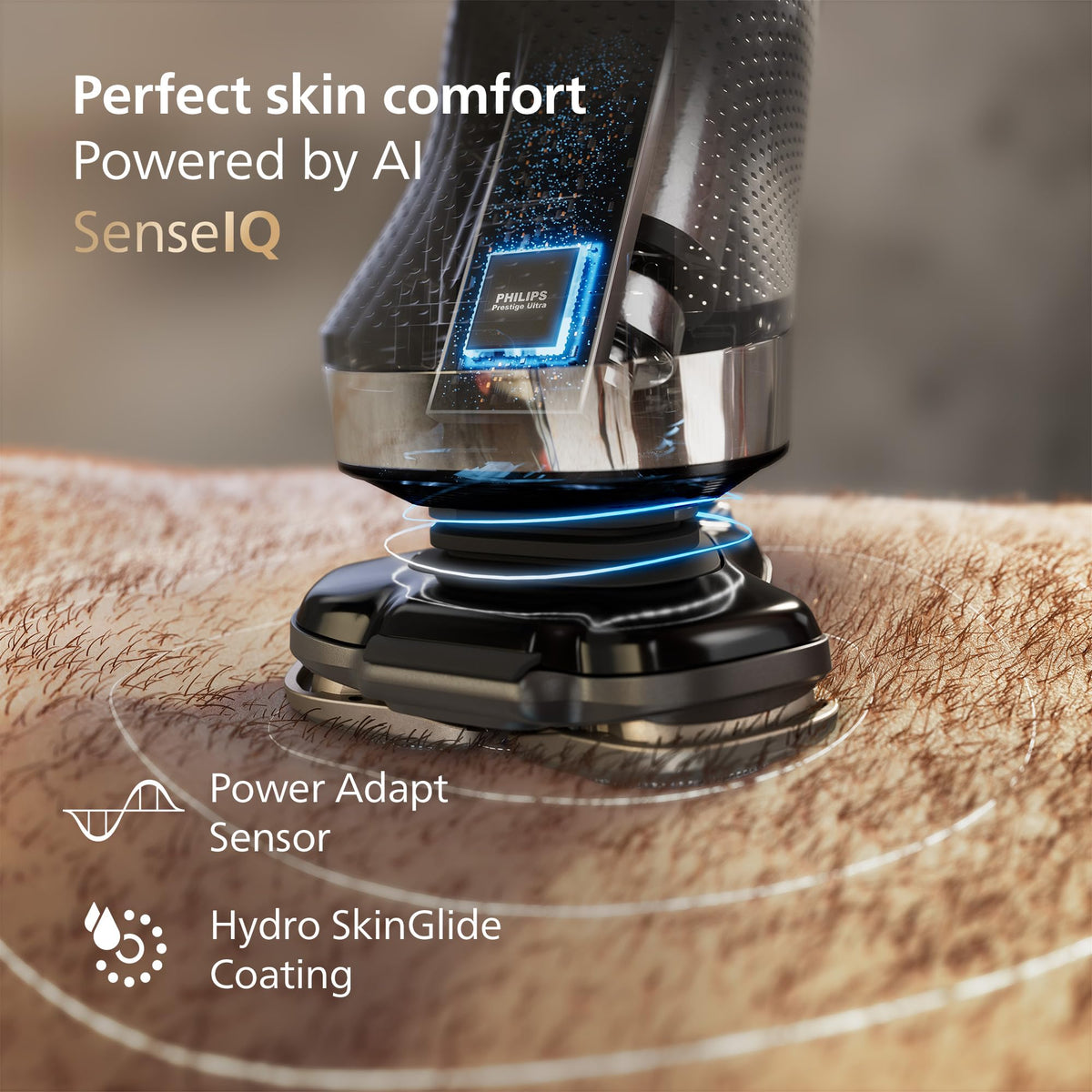 Norelco i9000 with 5+1 beard styler and travel case highlighting versatile grooming benefit