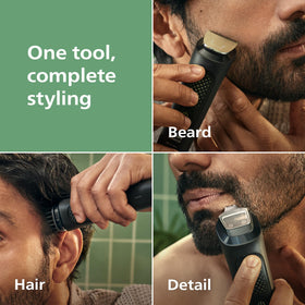 Norelco closeup of self‑sharpening full metal blades for lasting precision