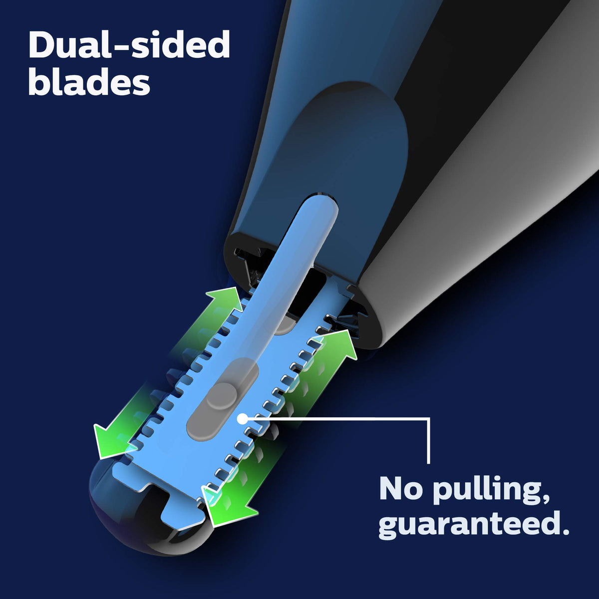 Norelco NT5600 detail trimmer attachment showing precise edging for clean beard lines