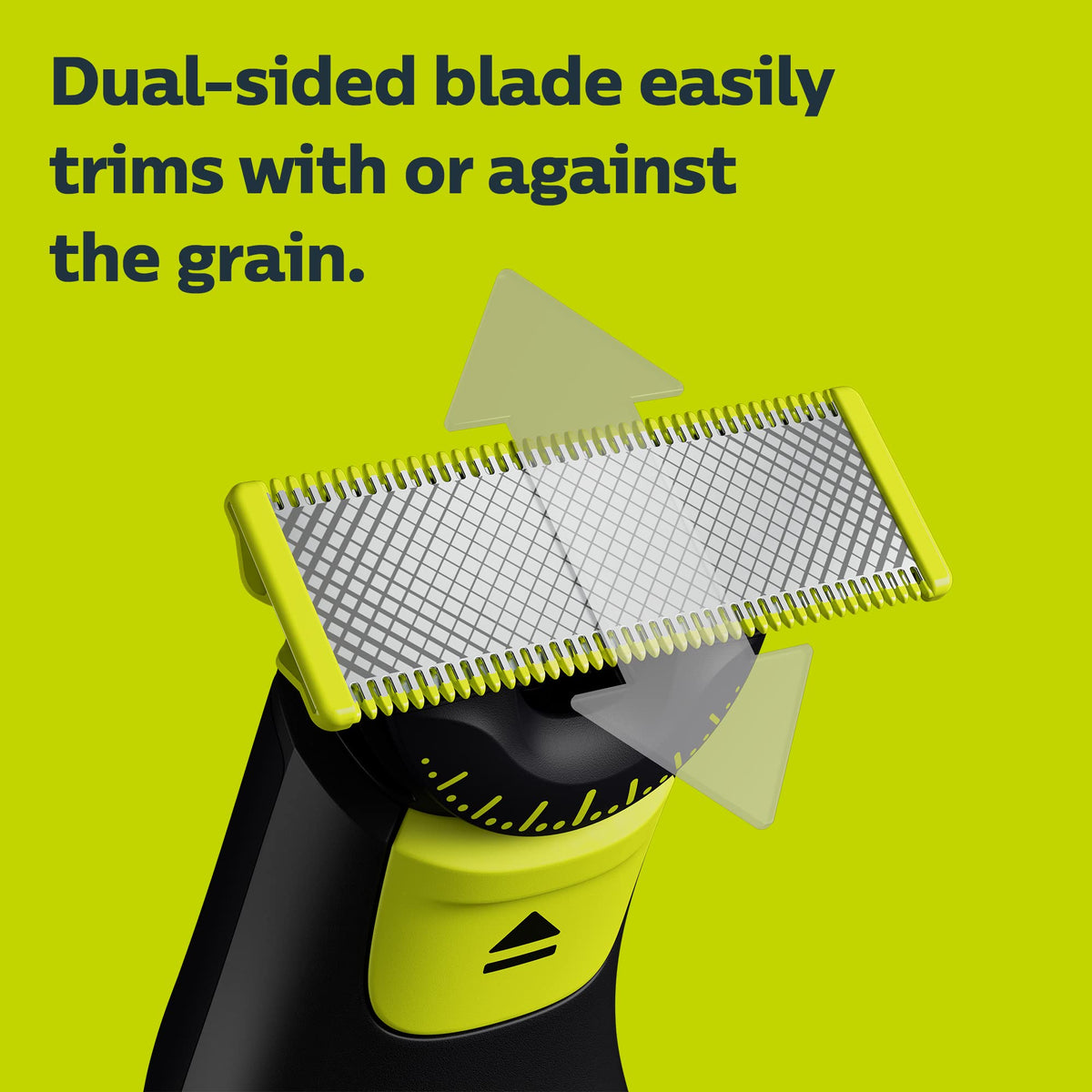 Man using OneBlade to trim stubble showcasing precise edge control and comfortable grooming