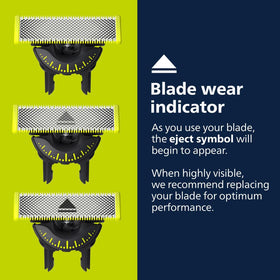Norelco OneBlade body comb attached for quick uniform 3mm trims