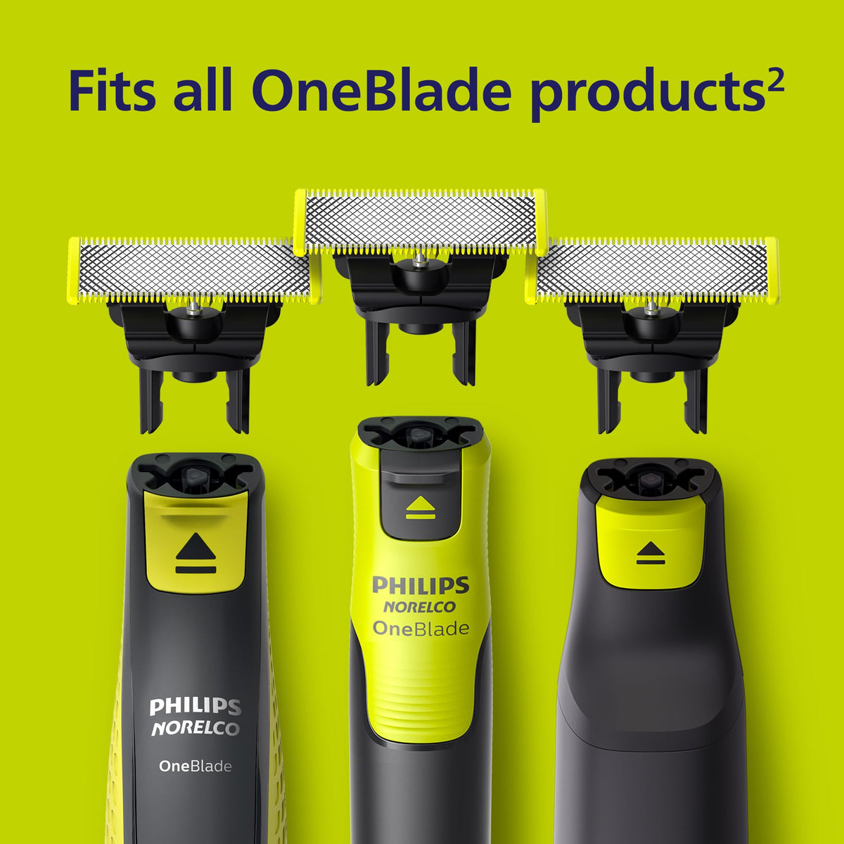 Norelco OneBlade five replacement blades arranged for long-term supply benefit