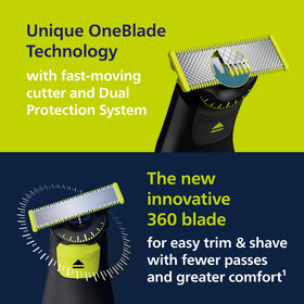 Norelco OneBlade grooming body hair with body comb and skin guard for safe trimming