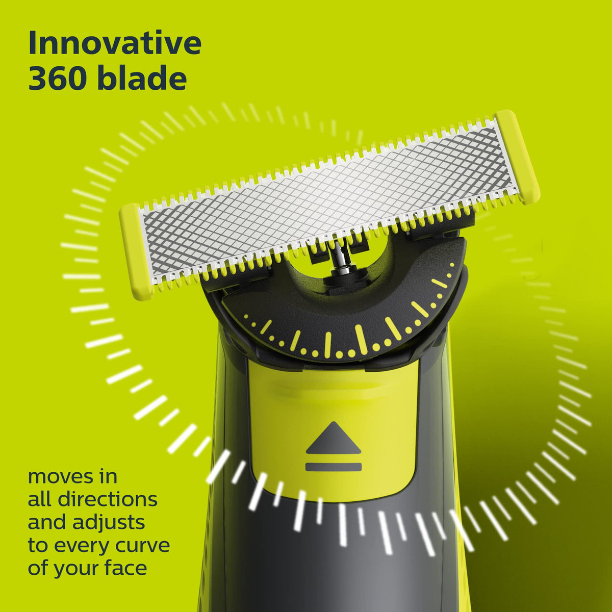 Norelco OneBlade open pack with four cartridges displayed for quick swaps