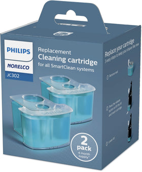 Norelco open pack revealing two cartridges for extended cleaning benefit