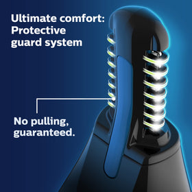 Norelco trimmer with AA battery included for immediate portable use