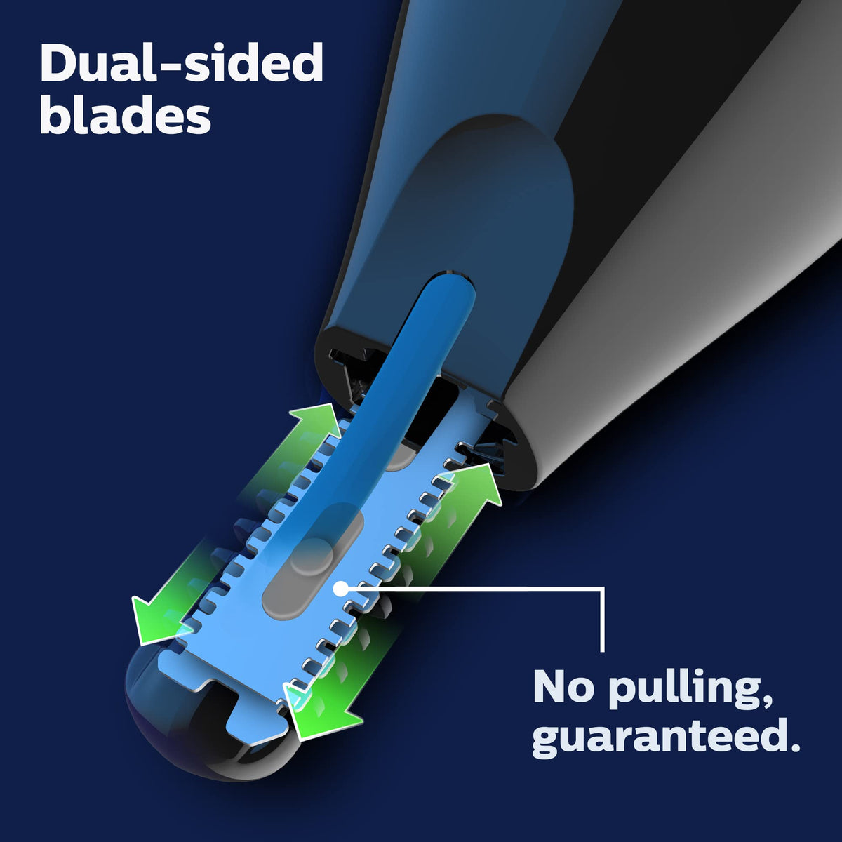 Norelco trimmer side profile displaying ergonomic grip for precise control