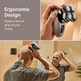 Philips Norelco rinsing station with shaver for fast, hygienic cleaning