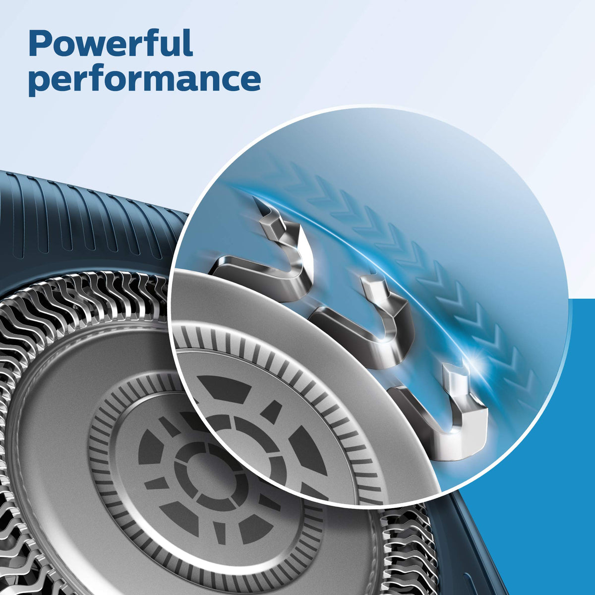 Norelco packaging back showing technical specs and European manufacturing benefit