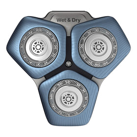Norelco three replacement heads arranged to show included pack and long-term value